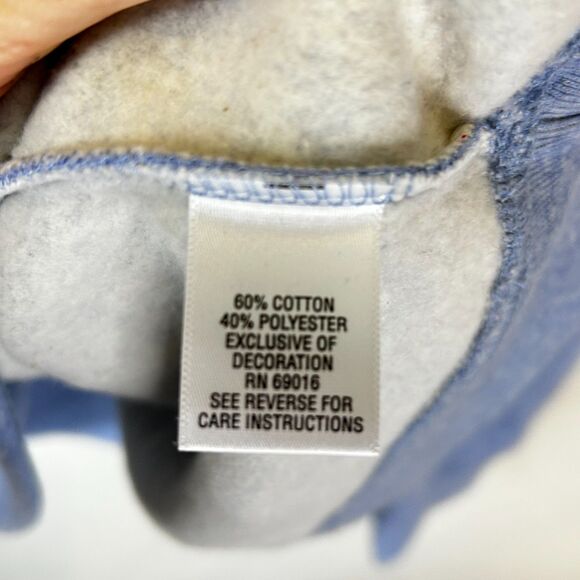 Vintage Studio Works Sport Medium Blue Skiing Snowmen Mockneck LS Sweatshirt 3X - Picture 7 of 10